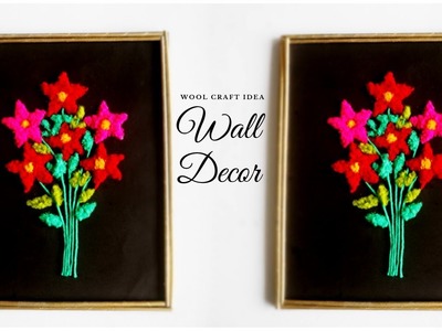 DIY Wall Hanging Woolen Craft | DIY Home Decor | Woolen Flowers Living Room Decor