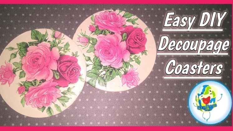Easy DIY Decoupage Coasters | How to make Decoupage Coasters