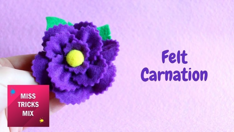 Easy Purple Felt Flower DIY Tutorial | Spring Crafts.