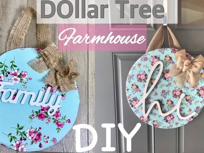Farmhouse Decor DIY||Dollar Tree DIY||Door Hanger||Decorate With Me||Spring Decor DIY ????
