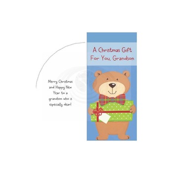 Grandson Christmas Money Gift Card Template PDF