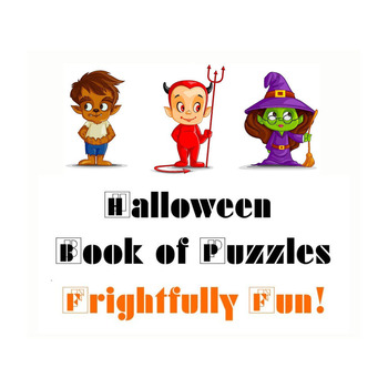 Halloween Book of Puzzles 100 Spooky Work Sheets Printable PDF