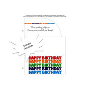 Happy Birthday Colorful Money Card PDF Template
