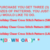CRAFTS Holiday Cheer Cross Stitch Pattern***LOOK***Buyers Can Download Your Pattern As Soon As They Complete The Purchase
