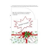 Holly Leaves Red Ribbon Christmas Money Gift Card Template PDF