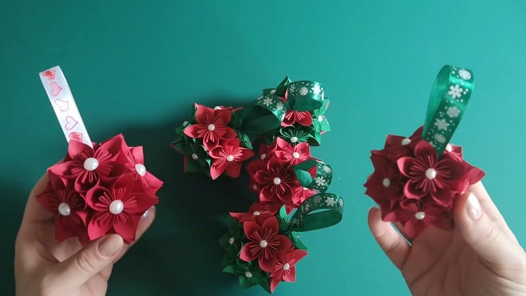 Kusudama Flower Ball Tutorial - DIY Origami 3D Flower Ball - Party & Christmas Decorations