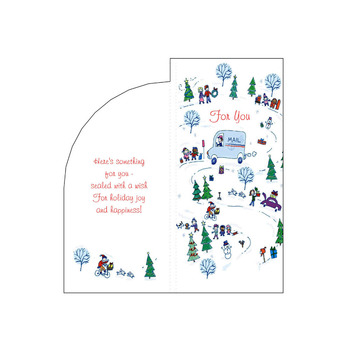 Mail Carrier Christmas Money Card PDF Template