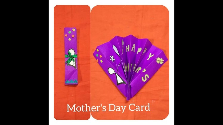 Mother's Day Card. Fan card. Folding card. DIY. Kalaa Kaari