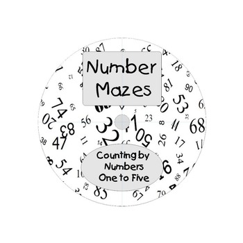 Number Maze Puzzles Counting By Numbers 1-5 Educational Math Instant Download