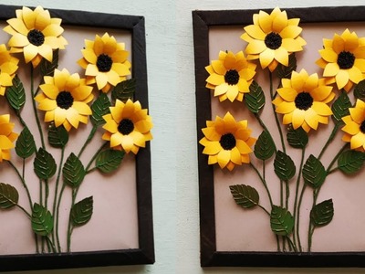 Sunflower wall hanging.Diy wall decor