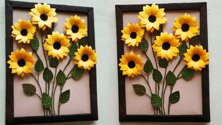 Sunflower wall hanging.Diy wall decor