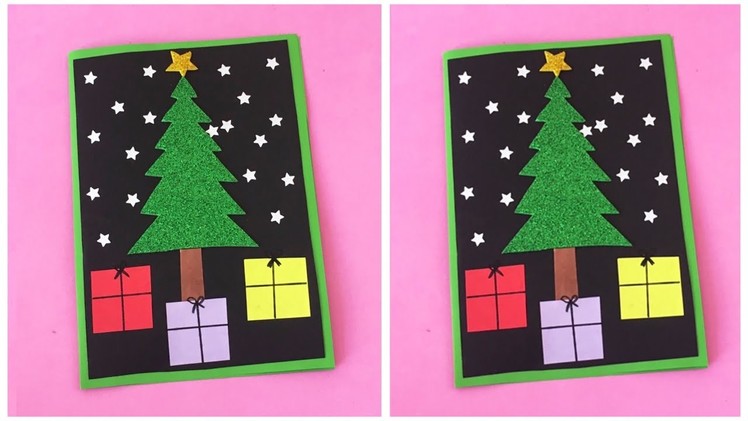 Chirstmas Card Making. How to Make Christmas Card. Christmas Greeting Card Handmade. Christmas DIY