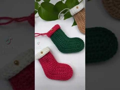 Crochet Christmas Stocking Trailer #shorts