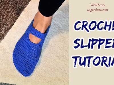 Crochet Tutorial Single Strapped Slippers - Heklane popke