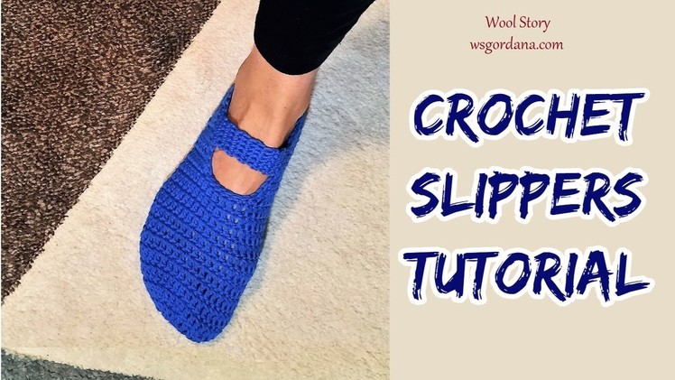 Crochet Tutorial Single Strapped Slippers - Heklane popke