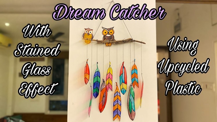 DIY Dream Catcher | How to create Stained glass Dream Catcher and decor using waste plastic |25| AAH