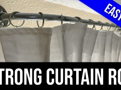 DIY STRONG CURTAIN ROD MAKE:  how I made curtain rods using cheap EMT electrical conduit & a bender