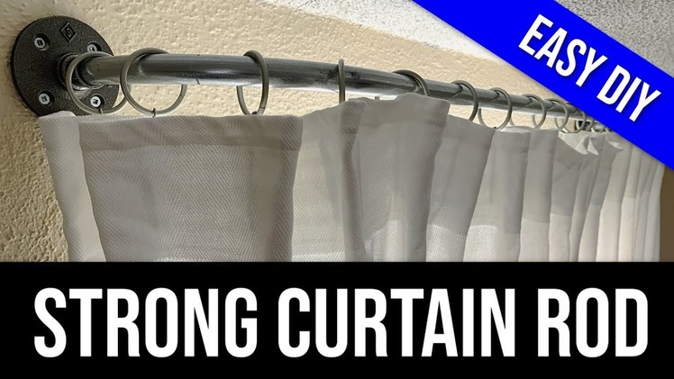 DIY STRONG CURTAIN ROD MAKE:  how I made curtain rods using cheap EMT electrical conduit & a bender