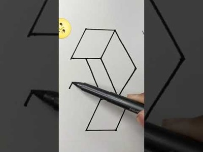 Drawing Satisfying 3d geometric art #shorts #drawing