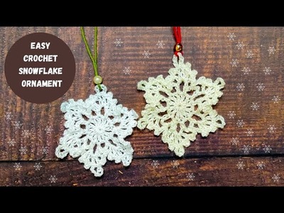 Easy Crochet Snowflake Ornament Pattern