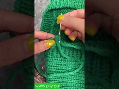 Easy knit sweater tutorial - knit an easy button cardigan | knitting tutorial #Shorts