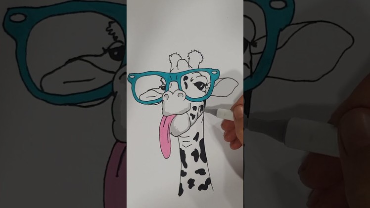 How to draw a giraffe easy #shorts #art #easy #sketch #artfun