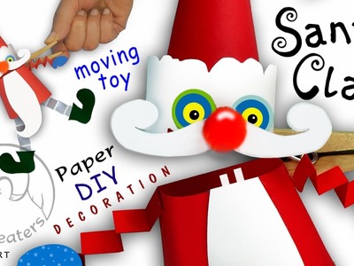 How to Make a Santa Puppet - Moving paper toy