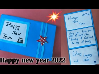 How to make happy new year card.happy new year 2022