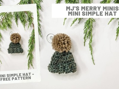 Mini Simple Hat Ornament - Free Crochet Pattern