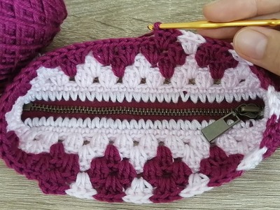Super Easy Crochet Purse Bag With Zipper✨Step by Step✨✨✨