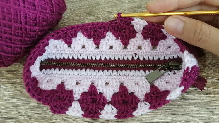 Super Easy Crochet Purse Bag With Zipper✨Step by Step✨✨✨