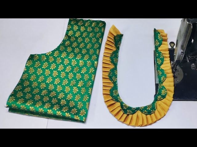 Very popular blouse back neck design || cutting and stitching back neck || #madhurafashionkatta