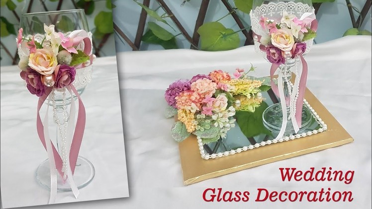 Wedding Glass and Tray Decoration Idea | DIY Wedding Glass | Doodh Pilai Glass for Groom