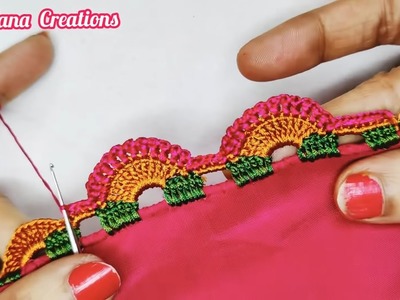 Without bead bridal saree kuchu #kroshakuchu #bridal #sareekuchu design. Nandana Creations.