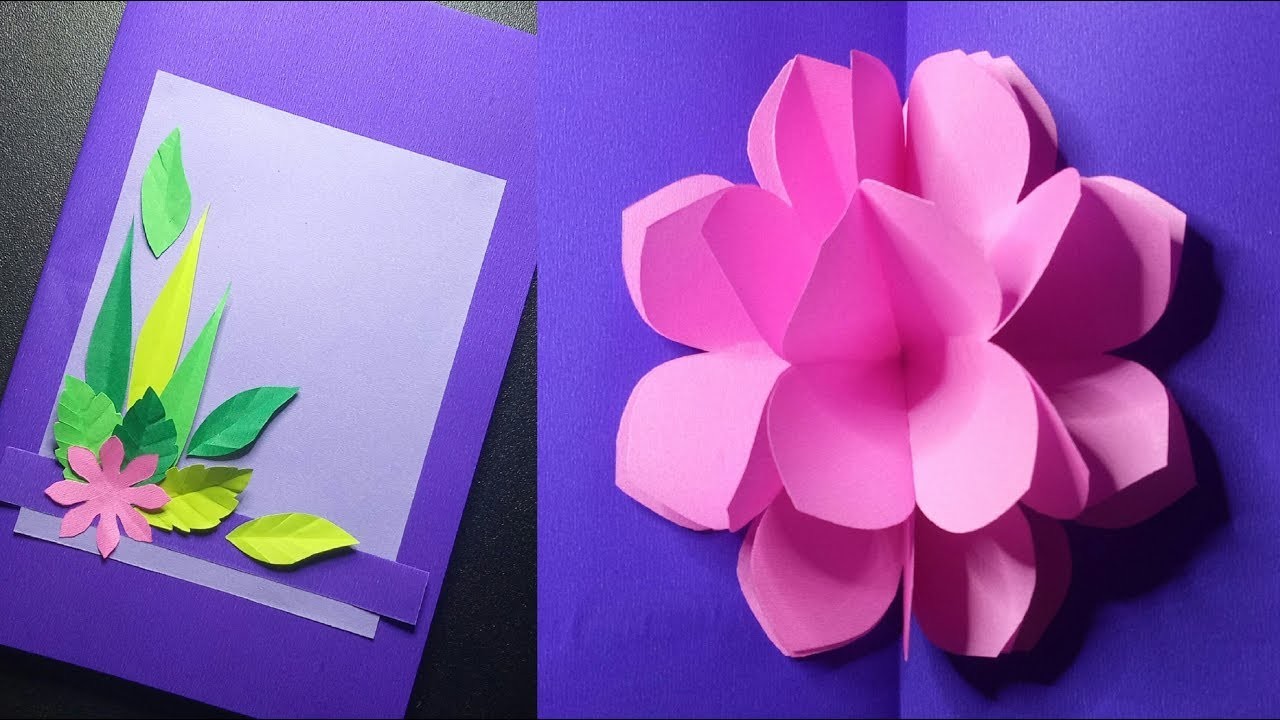 Amazing Mothers Day Pop Up Flower Card Easy Paper Crafts