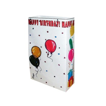 Birthday Balloons Gift Bag Template PDF Instant Download