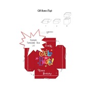 Celebrate Birthday Red Gift Box Paper Craft PDF Template