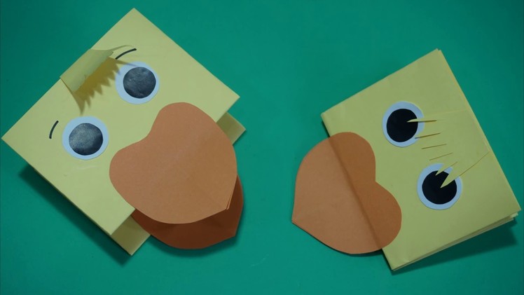 Chick Puppet  Easter Craft for Kids | How to Make a  Paper Chick Puppet