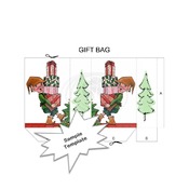 Christmas Elf Bearing Gifts Gift Bag Template PDF Instant Download