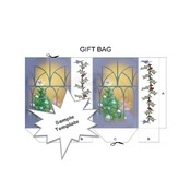 Christmas Tree in the Window Gift Bag Template PDF Instant Download