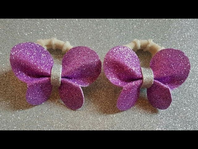 DIY: how to make butterfly hair band with glitter foam sheet easy hand craft ????