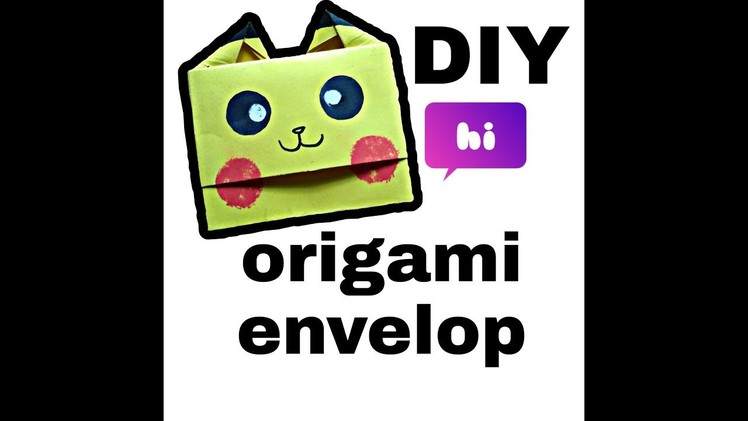DIY l simple origami envelop l pikachuuu