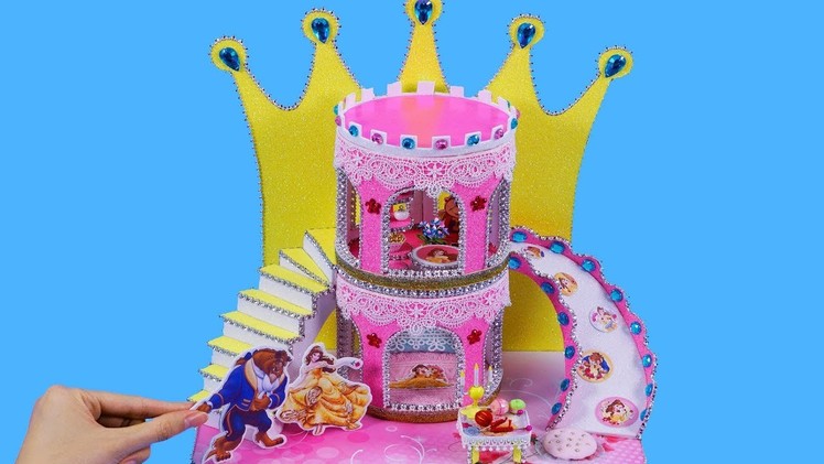 DIY Miniature Dollhouse ~ Belle (Beauty and the Beast) Bedroom and Castle #57