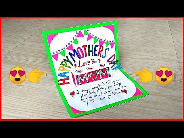 Diy mother's day pop up card making. Handmade greeting card for mother's day
