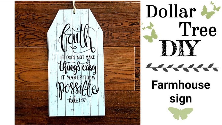 Dollar Tree DIY decor || DIY Farmhouse decor sign