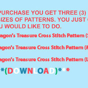 CRAFTS Dragon's Treasure Cross Stitch Pattern***LOOK***Buyers Can Download Your Pattern As Soon As They Complete The Purchase