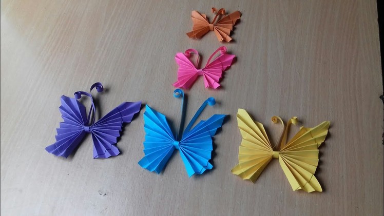 Easy paper butterfly origami - paper butterflies diy - very simple butterfly for beginners ☺