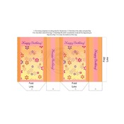 Floral Birthday Gift Bag Template DIY PDF Instant Download