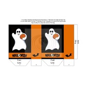 Halloween Ghost Gift Bag Printable Template PDF Instant Download