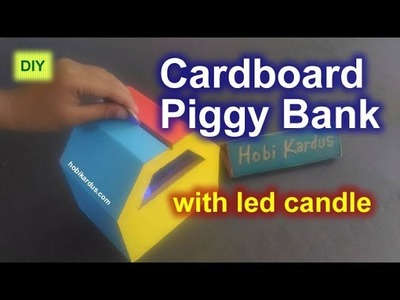 How to Make Cardboard Piggy Bank with LED Candle | DIY Coin Box